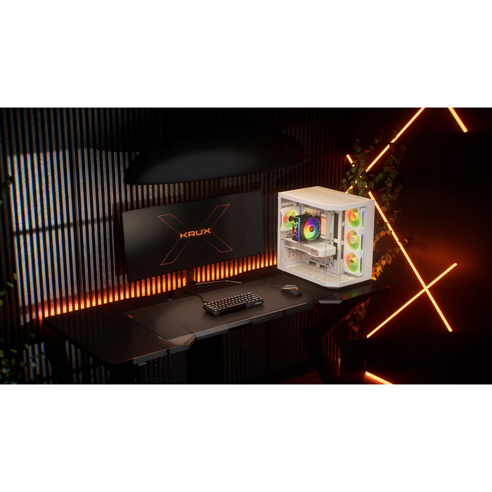 Корпус ATX KRUX Empero White, 4 вентилятори 120мм ARGB, тип 