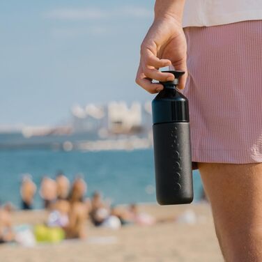 Dopper Insulated Stainless Steel Thermos Bottle - 580ml, Leak-Proof, 24h Cold/9h Hot - Black