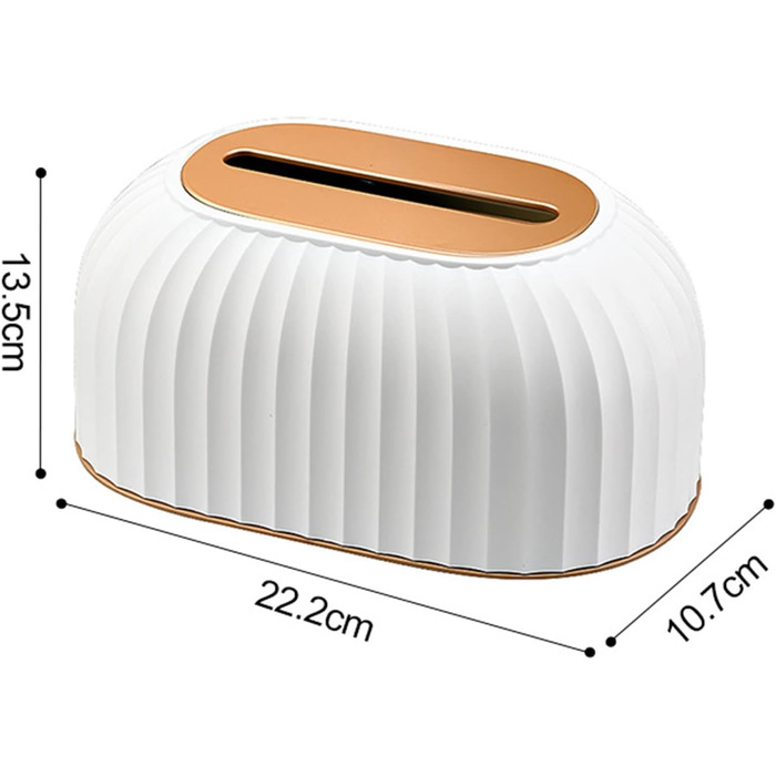 ZYWUOY Multifunctional decorative patterned rectangular tissue box holder, White