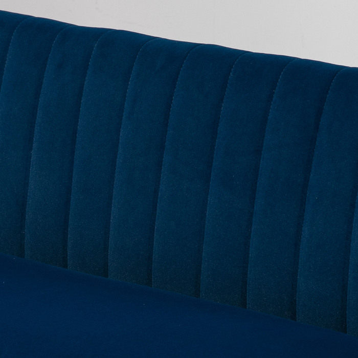 HOMCOM Two-Seater Kitchen Sofa, Armless Sofa, Easy-Care Sofa, Dark Blue