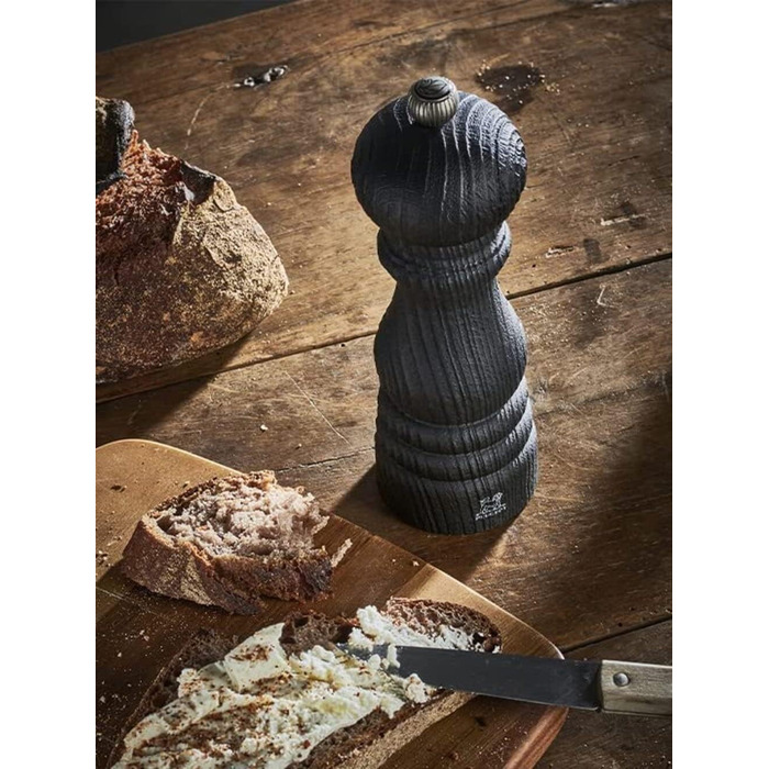 Перецьмолка Peugeot Bistro 10 см, графіт, класичне регулювання, дерево, сертифікат PEFC, з чорним перцем
