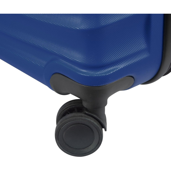 Набір валіз DMS® 7-елементів: 3 валізи (M/L/XL) з ABS-пластику, 360° колеса, кодовий замок + 4 чохли для одягу. Легкі, міцні, розширювані, для подорожей та бізнесу (Кобальтовий синій)