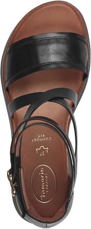 Tamaris босоніжки жіночі шкіряні чорні з закритим задником Comfort (36 EU)