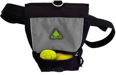 Сумка для корму ASCO Leckerlibeutel для собак та коней, чорна, 15x20 см, з застібкою-кліпсою