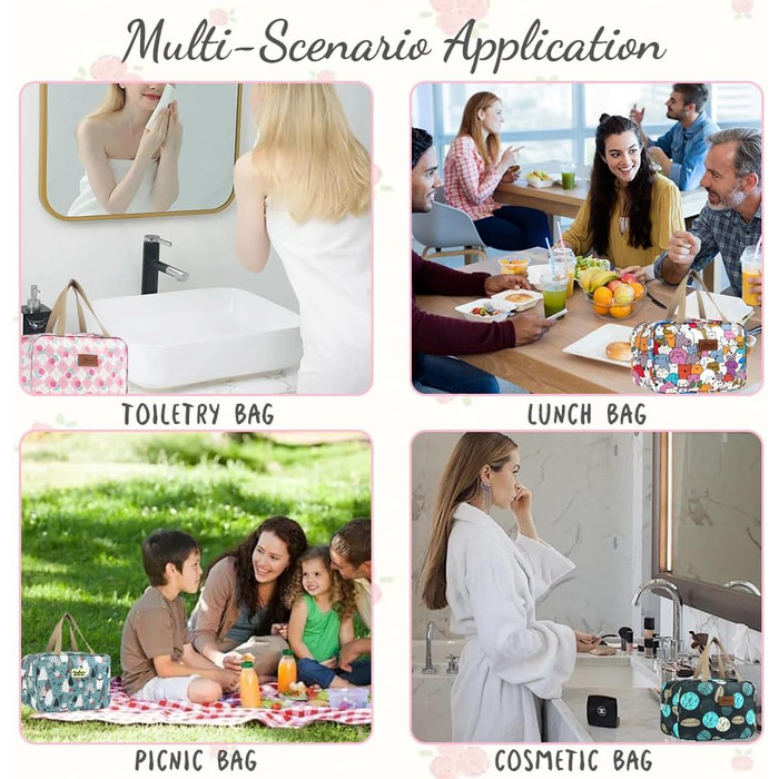 Чоловіча/Жіноча велика косметичка для подорожей, органайзер для косметики та аксесуарів, велика валізка з ручкою #9