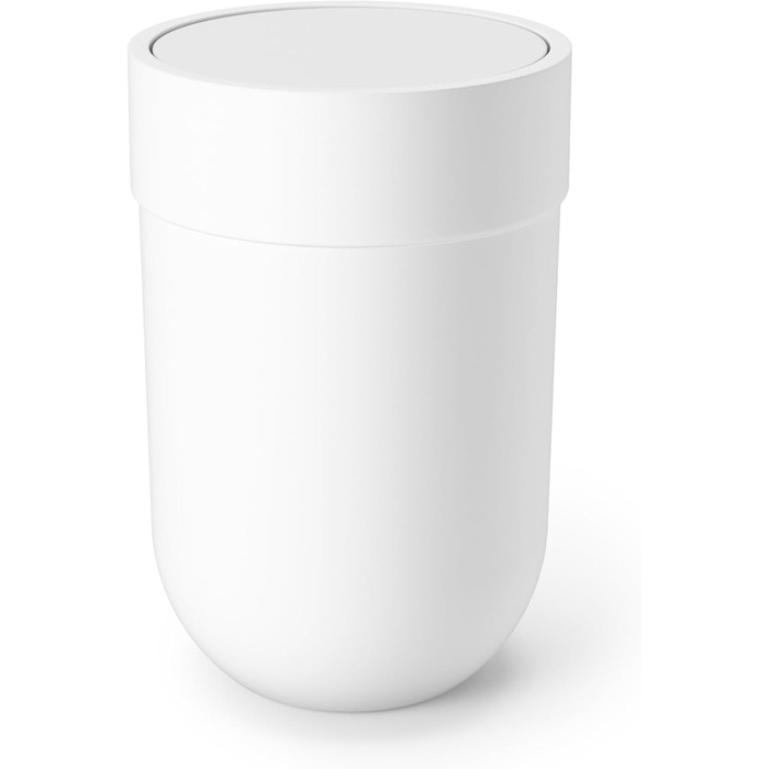 Сміттєвий відер Umbra Touch з гойдальним кришкою, 6 л, білий