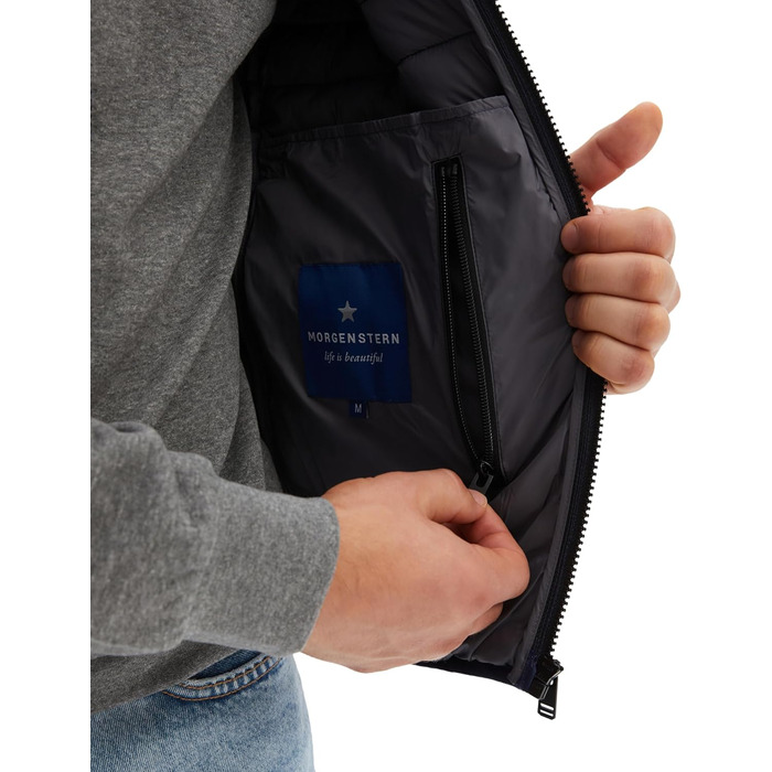 Степова жилетка Morgenstern для чоловіків, тепла зимова жилетка з синтетичного пуху, блакитна (XL)