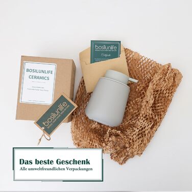 Дозатор для миючого засобу BosilunLife 350 мл - Наповнюваний, велика кнопка, стильний, антиковзкий, BPA-free для кухні та ванної кімнати