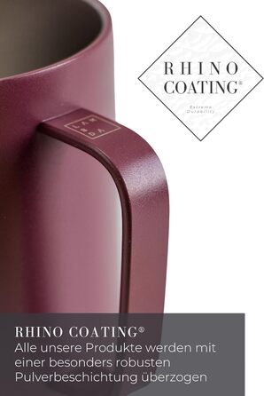 Lambda Coffee® Thermo French Press Stainless Steel | Available in 3 Sizes | Stainless Steel Coffee Maker | Double-Walled: Keeps Warm for a Long Time | Coffee Maker | French Press (Red, 0.35l (2 Cups))