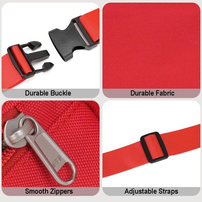 Поясна сумка на пояс для чоловіків та жінок, спортивна, для подорожей, прогулянок з собакою, червона