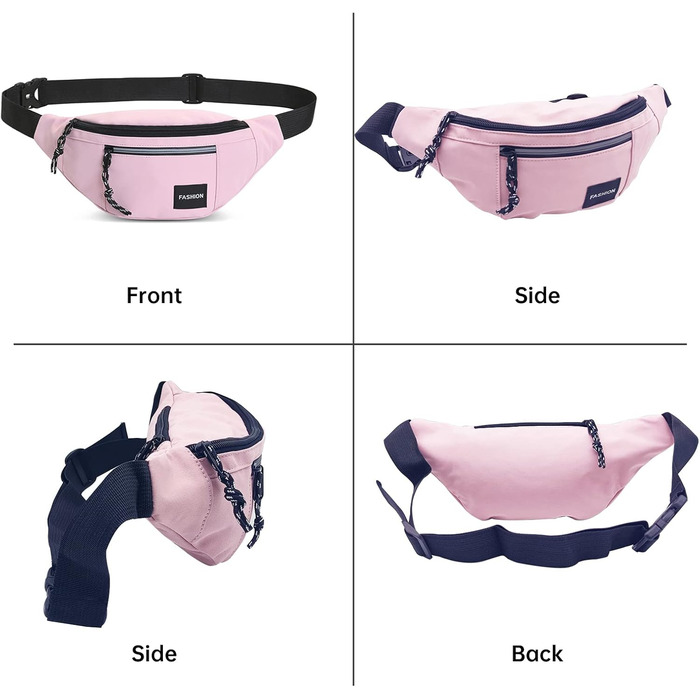 Гірчатка поясна водонепроникна для жінок та чоловіків Long Keeper - поясна сумка велика для спорту, туризму, велопоїздок, кемпінгу, подорожей, активного відпочинку на природі, рожева