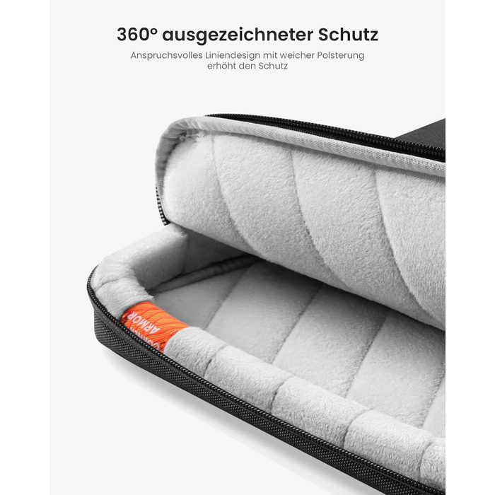 tomtoc 360° Laptop Bag Sleeve for New 16-inch MacBook Pro M4/M3/M2/M1 Pro/Max (2024-2019) A3403 A3186 A2991 A2780 A2485 A2141, Laptop Bag Laptop Sleeve Fits ASUS Vivobook 15/16, Dell Inspiron 15