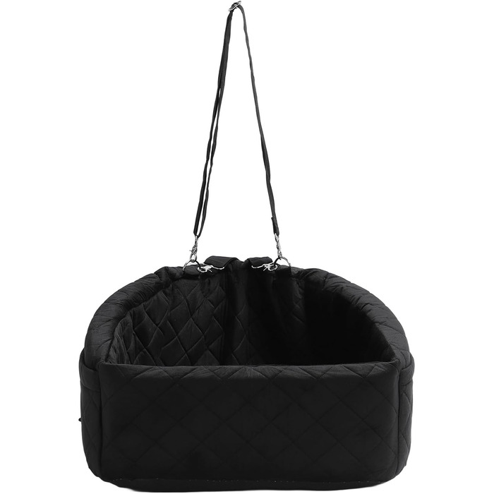 Автокрісло для собак, чорне: безпечне та стабільне автокрісло для маленьких собак, для заднього та переднього сидіння