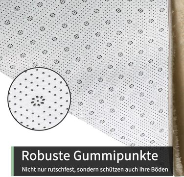 Килим Treeboy Hochflor, сірий, 80x160 см, для вітальні та спальні, антиковзаючий, м'який, плюшевий, машинного виробництва