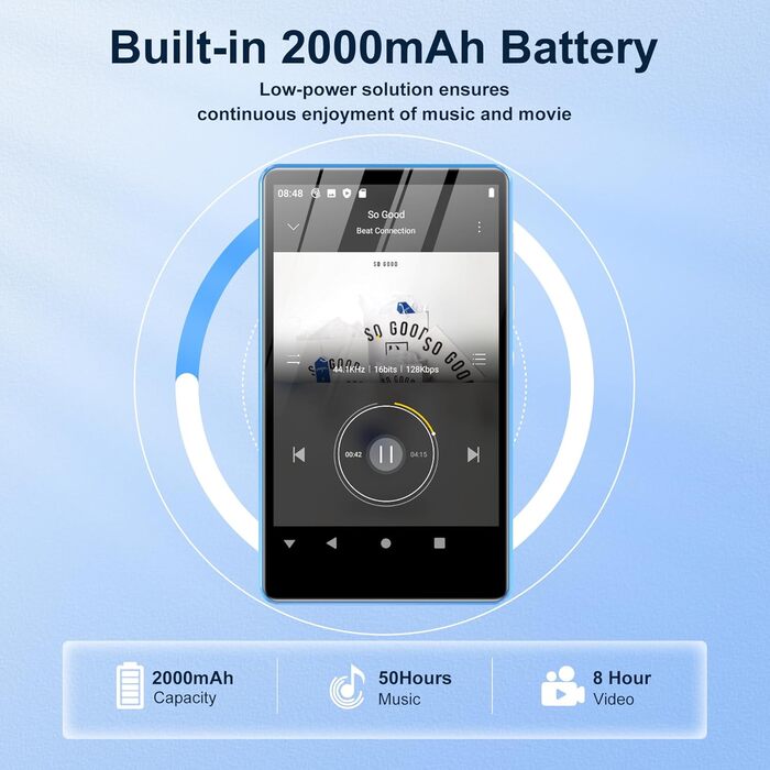 MP3 плеєр SWOFY 80GB з Bluetooth, WiFi, сенсорним екраном 4.0