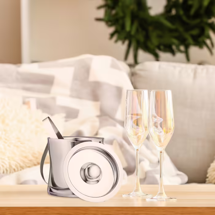 Relaxdays Ice Cube Container with Lid and Tongs
