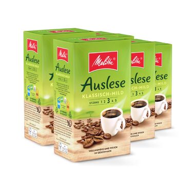 Кава мелена Melitta Auslese Klassisch-Mild для фільтр-кав’ярок, середній обсмаження (3/5), 6 x 500 г
