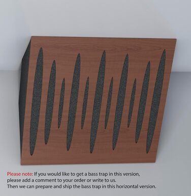 Набір акустичних басових пасток для кутів PULSE-100mm (4 шт), 50x50x10 см, колір горіх — звукопоглинаючі панелі для студії звукозапису