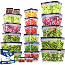 Набір контейнерів Kottwca, 30 шт. (15 контейнерів + 15 кришок) для зберігання продуктів, Meal Prep, 100% захист від протікання, BPA-Free, для мікрохвильової печі та холодильника, велика місткість