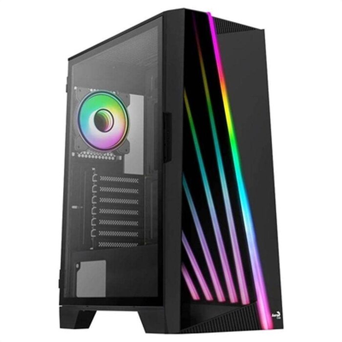 Корпус Aerocool Mirage ARGB ATX Mid Tower: скляна панель, 2 RGB вентилятори, чорний