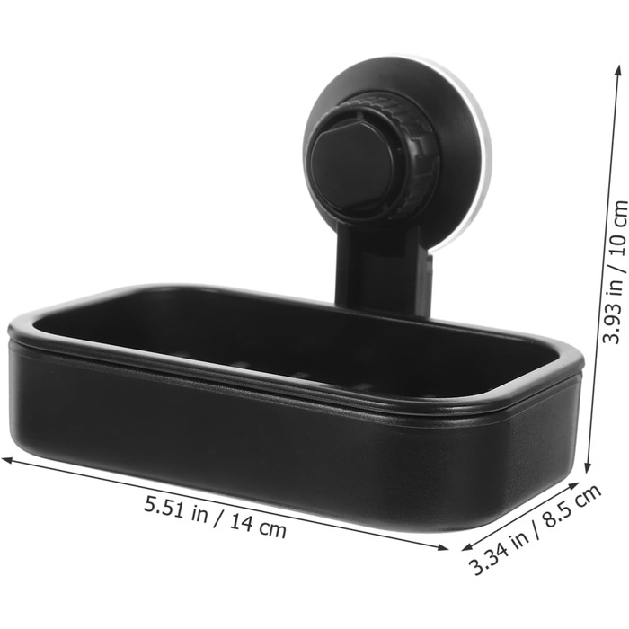 Настінний диспенсер для мила з присосками, мильниця, тримач для ванної кімнати та кухні, без інструментів, міцний та простий у встановленні, чорний