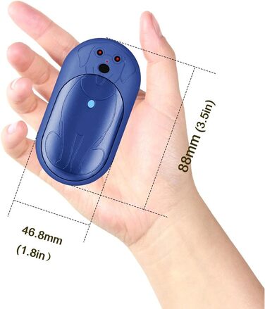 Електричні грілки для рук 6000mAh, 2 шт. Перезаряджувані кишенькові грілки, акумуляторні, USB-C, 3 режими нагріву, подарунок для жінок, чоловіків, дітей, катання на лижах, піших прогулянок (Блакитний)