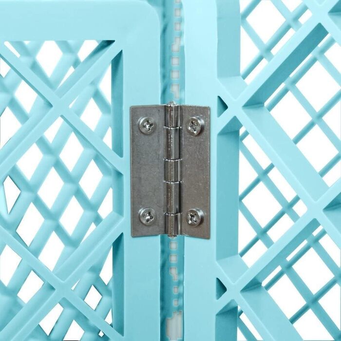 Клітка для цуценят Iris Ohyama з 4 панелями та замикаючоюся дверима, H60см, Блакитна. Підходить для собак та котів, для використання в приміщенні та на вулиці.