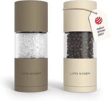 Набір мельниць для солі та перцю Lars Nysøm з нержавіючої сталі з регульованим керамічним жорном (2 шт.)