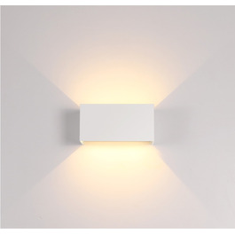 Стіна LED-бра 24W, зовнішній квадратний світильник (чорний), освітлення вгору-вниз