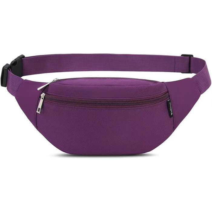 Гірчиця для жінок та чоловіків на пояс, сумочка на стегно, Doggy Bag, сумка для активного відпочинку, спортивна сумка для телефону, сумка через плече, кемпінг, фітнес, велосипед, гаманець, мішечок (фіолетовий)