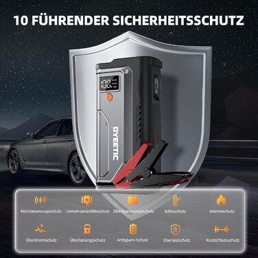 Powerbank Starthilfe 7000A: Зарядний пристрій для авто 12V (бензин, дизель до 12.0L) з LED ліхтариком та USB, сріблястий