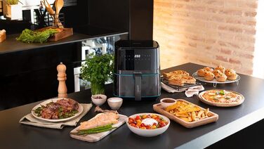 Фритюрниця без олії Cecotec Cecofry Full InoxBlack Pro 5500, 5.5 л, 1700 Вт, 8 режимів, PerfectCook, сталь