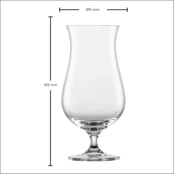 SCHOTT ZWIESEL Hurricane Glasses Bar Special (Set of 4), voluminous cocktail glasses for creative mixed drinks, dishwasher-safe Tritan crystal glasses, Made in Germany (Art.-No. 123628)