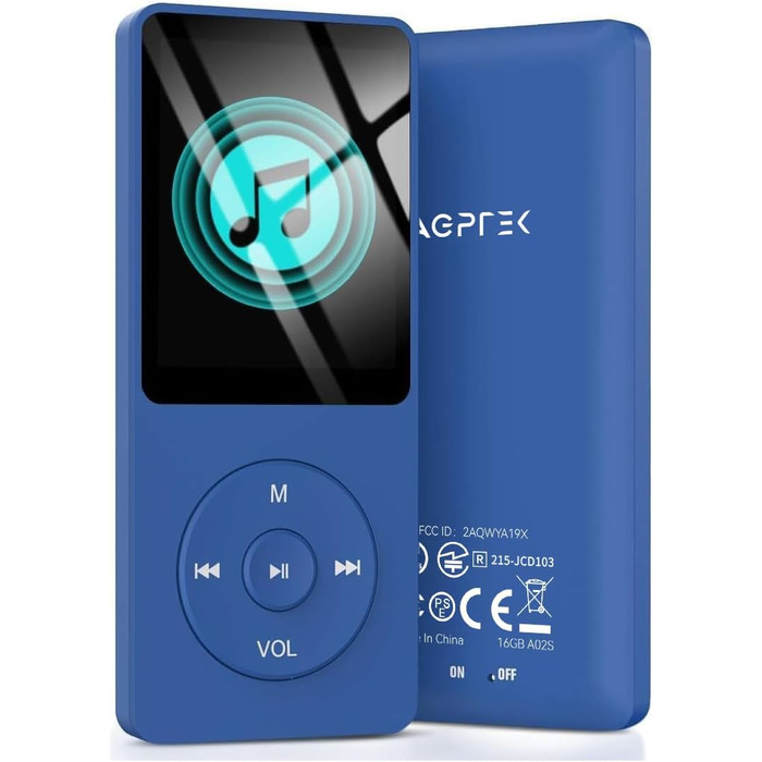 MP3-плеєр AGPTEK 32GB зі спікером, 70 годин роботи від акумулятора, 1.8