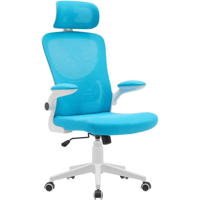 Офісне крісло BAKAJI, нейлон, блакитний (56 x 116-126 см)