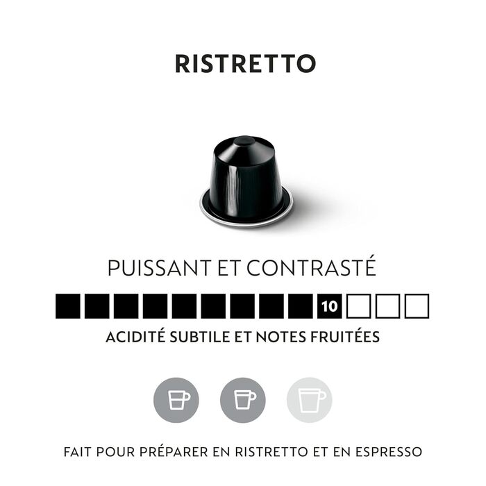 Капсули Nespresso Original Ispirazione Ristretto Italiano - 100 шт. (10 пачок по 10 шт.)