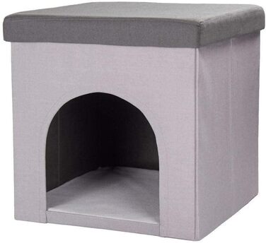Кігтечка-будиночок для собак та котів 50x50x50 см, сірий