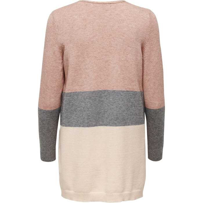 Жіночий кардиган ONLQUEEN Strickjacke Misty Rose/Stripes, S - Теплий трикотажний жакет