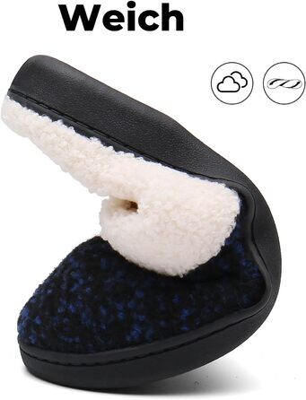 Тапочки зимові Mishansha для чоловіків та жінок, утеплені, з пам'яттю, плюшеві, блакитні, 42/43 EU