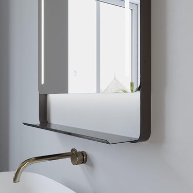 Дзеркало для ванної кімнати AQUABATOS з підсвічуванням 100x70 см LED з антизапарюванням, сенсорним вимикачем, 3 кольорами світла та регулюванням яскравості