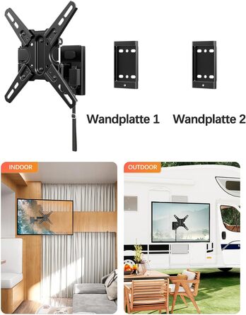Кріплення для телевізора у RV/Автобусі Mounting Dream MD2212: для телевізорів 13-43 дюймів, до 10 кг, з замком