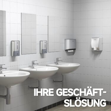 Настінний диспенсер для мила AnyDry, 800 мл, з вікном, срібний