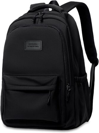 Шкільний рюкзак для дівчаток та хлопців підлітків, рюкзак для жінок та чоловіків, рюкзак для ноутбука 15,6 дюймів, повсякденний туристичний рюкзак, водонепроникний рюкзак, рюкзак для коледжу (#2 Чорний-a)