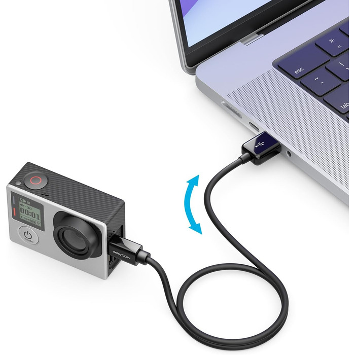 Кабель Micro USB deleyCON 0.15м для Android, смартфонів, планшетів, MP3 плеєрів, камер (Чорний)