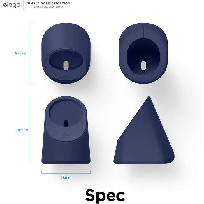 Підставка для зарядки iPhone Elago MS1 сумісна з MagSafe, Jean Indigo, Standby Mode (iOS 17)