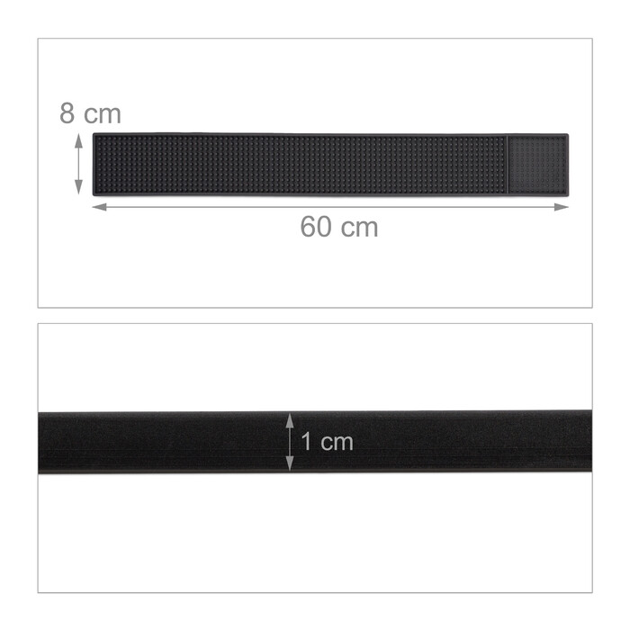 Relaxdays 2-Pack Bar Mats, 60 x 8 cm
