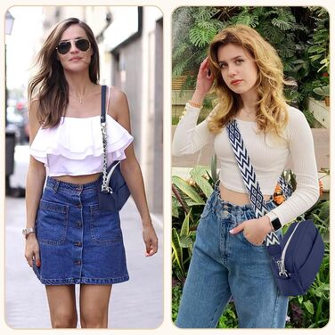 Сумка жіноча BROTOU через плече зі шкіри, крос-боді, чорна. Маленька сумка з 3 відділеннями та широким ременем