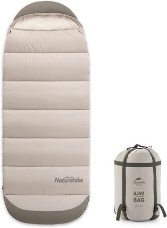 Спальний мішок Naturehike для дорослих: легкий, теплий, бавовняний, для кемпінгу та туризму (зелений, B300)