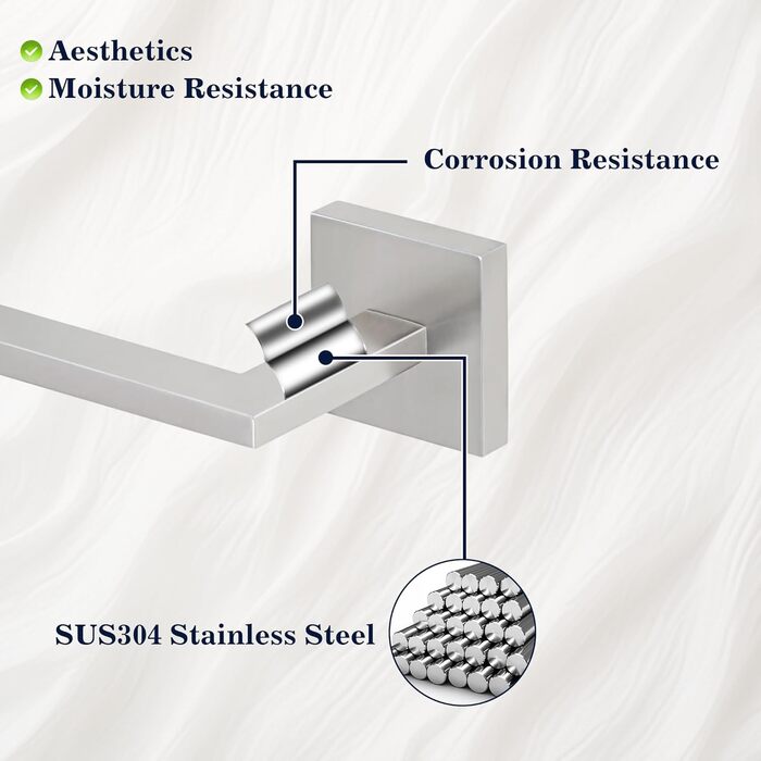 Тримач для туалетного паперу з нержавіючої сталі 304, 15 см. Сучасний настінний тримач для ванної кімнати, туалету та кухні