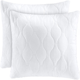 Подушка Utopia Bedding 80x80 см (2 шт.), стьобана, біла, для ліжка, дивану та декору
